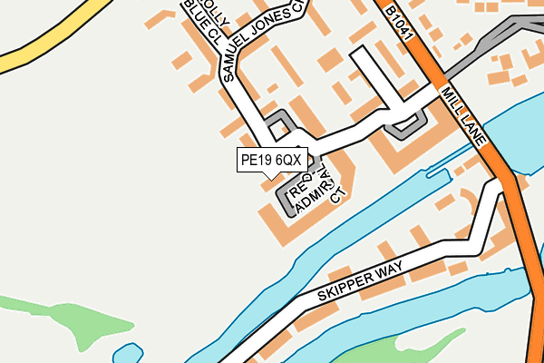 PE19 6QX map - OS OpenMap – Local (Ordnance Survey)