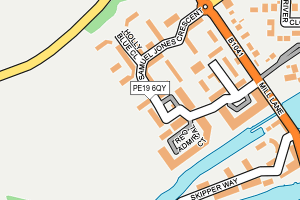 PE19 6QY map - OS OpenMap – Local (Ordnance Survey)