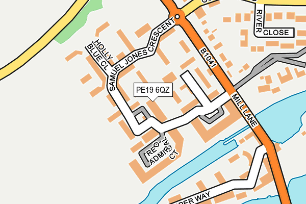 PE19 6QZ map - OS OpenMap – Local (Ordnance Survey)