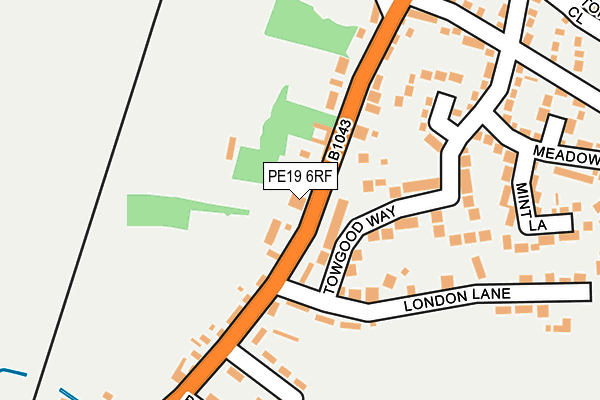 PE19 6RF map - OS OpenMap – Local (Ordnance Survey)