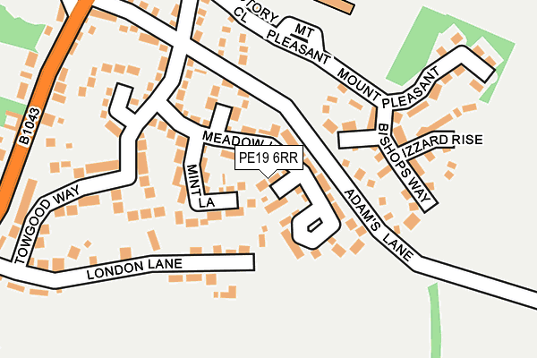 PE19 6RR map - OS OpenMap – Local (Ordnance Survey)