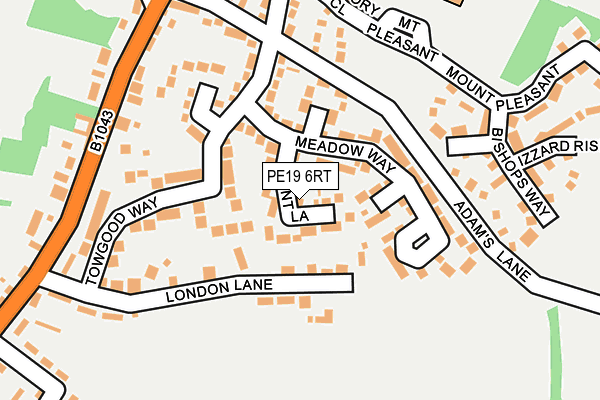 PE19 6RT map - OS OpenMap – Local (Ordnance Survey)