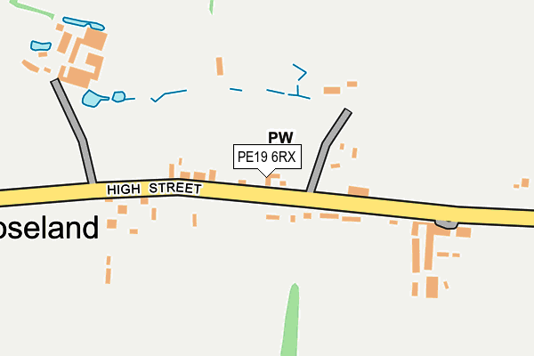 PE19 6RX map - OS OpenMap – Local (Ordnance Survey)