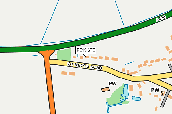 PE19 6TE map - OS OpenMap – Local (Ordnance Survey)