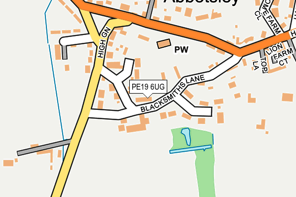 PE19 6UG map - OS OpenMap – Local (Ordnance Survey)