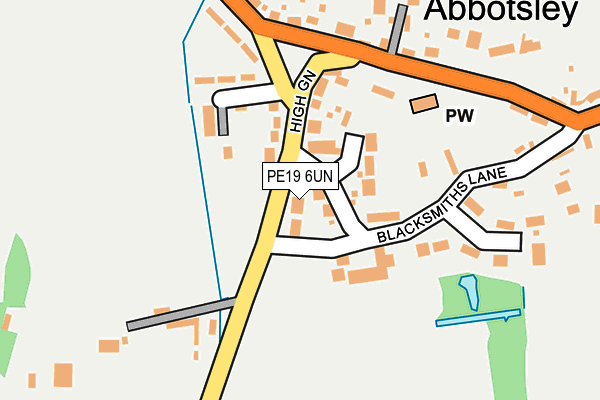 PE19 6UN map - OS OpenMap – Local (Ordnance Survey)