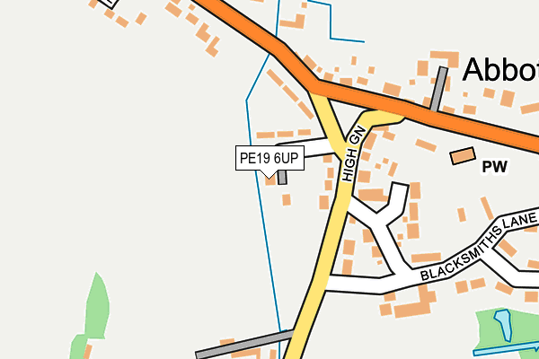 PE19 6UP map - OS OpenMap – Local (Ordnance Survey)