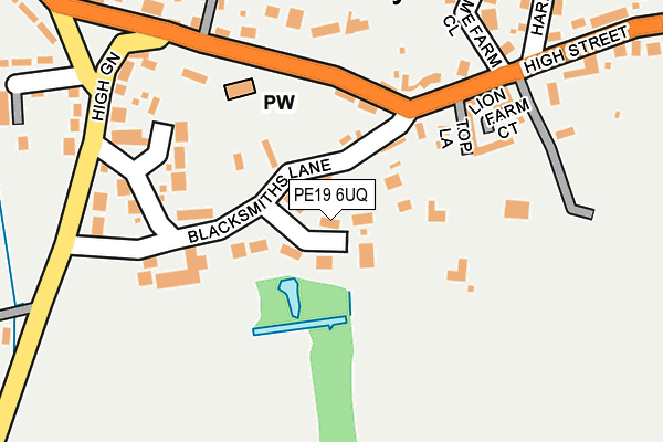 PE19 6UQ map - OS OpenMap – Local (Ordnance Survey)
