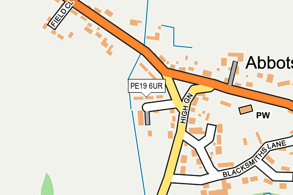 PE19 6UR map - OS OpenMap – Local (Ordnance Survey)