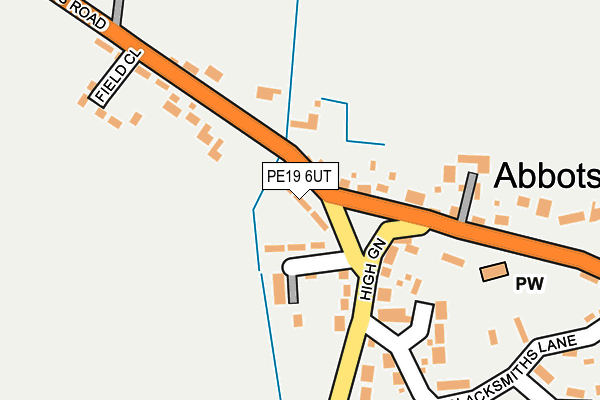 PE19 6UT map - OS OpenMap – Local (Ordnance Survey)