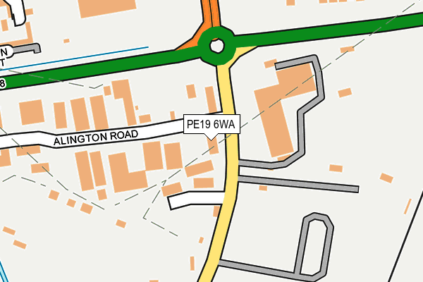 PE19 6WA map - OS OpenMap – Local (Ordnance Survey)