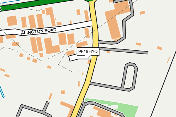 PE19 6YQ map - OS OpenMap – Local (Ordnance Survey)