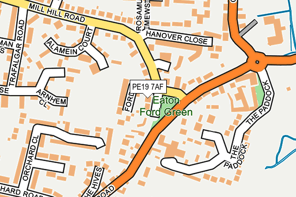 PE19 7AF map - OS OpenMap – Local (Ordnance Survey)