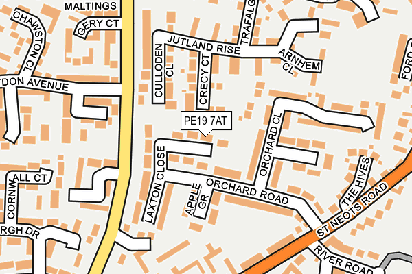 PE19 7AT map - OS OpenMap – Local (Ordnance Survey)