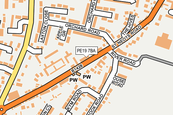 PE19 7BA map - OS OpenMap – Local (Ordnance Survey)