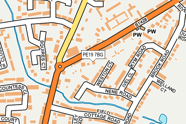 PE19 7BG map - OS OpenMap – Local (Ordnance Survey)