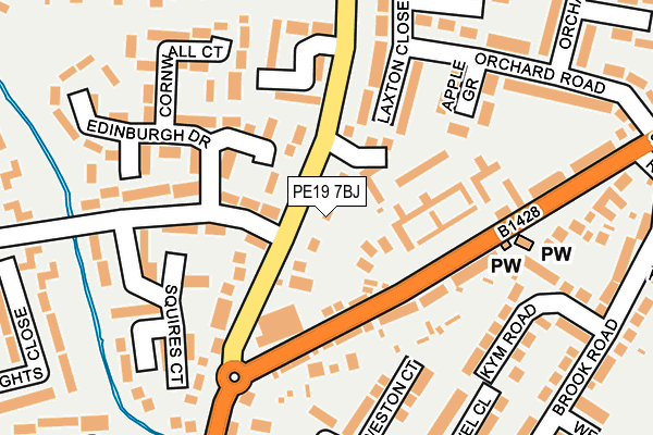PE19 7BJ map - OS OpenMap – Local (Ordnance Survey)