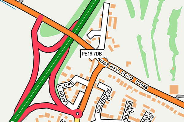PE19 7DB map - OS OpenMap – Local (Ordnance Survey)
