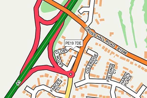 PE19 7DE map - OS OpenMap – Local (Ordnance Survey)