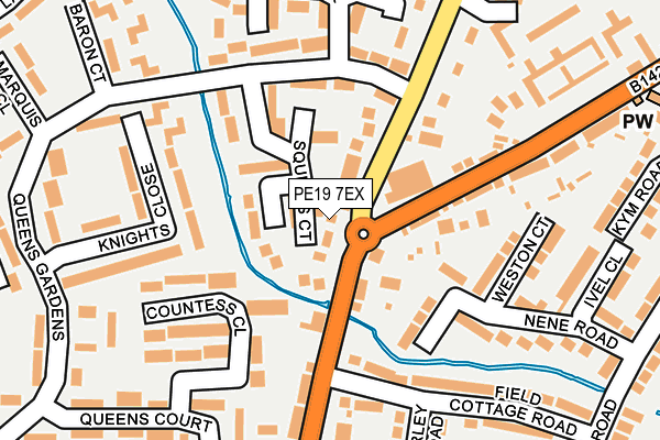 PE19 7EX map - OS OpenMap – Local (Ordnance Survey)