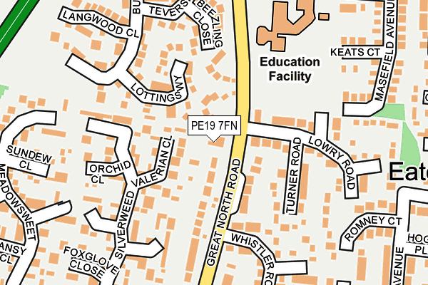 PE19 7FN map - OS OpenMap – Local (Ordnance Survey)