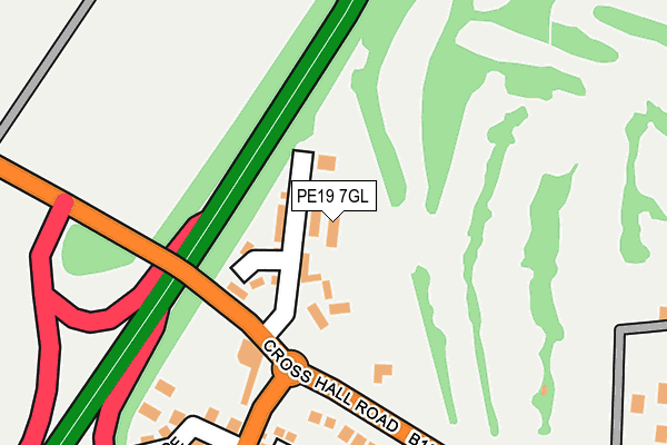 PE19 7GL map - OS OpenMap – Local (Ordnance Survey)