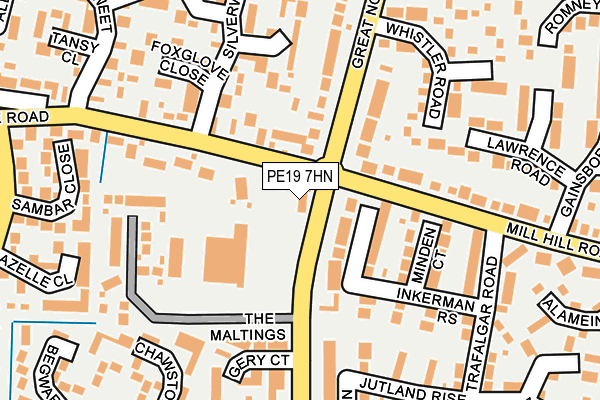 PE19 7HN map - OS OpenMap – Local (Ordnance Survey)