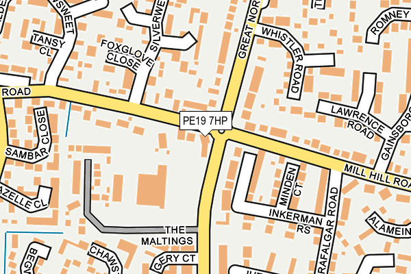 PE19 7HP map - OS OpenMap – Local (Ordnance Survey)