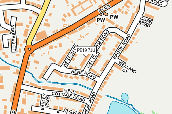 PE19 7JU map - OS OpenMap – Local (Ordnance Survey)