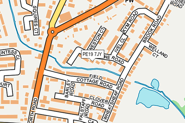 PE19 7JY map - OS OpenMap – Local (Ordnance Survey)
