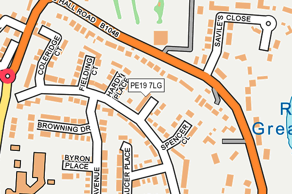 PE19 7LG map - OS OpenMap – Local (Ordnance Survey)