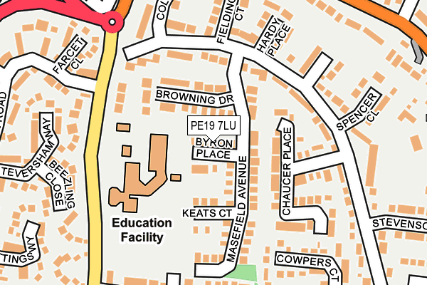 PE19 7LU map - OS OpenMap – Local (Ordnance Survey)