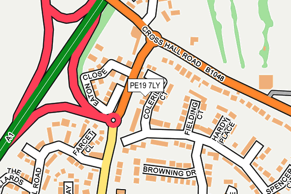 PE19 7LY map - OS OpenMap – Local (Ordnance Survey)