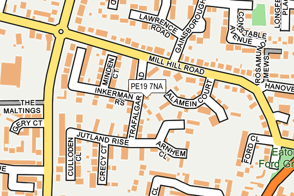 PE19 7NA map - OS OpenMap – Local (Ordnance Survey)