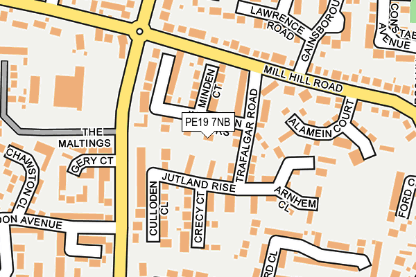 PE19 7NB map - OS OpenMap – Local (Ordnance Survey)