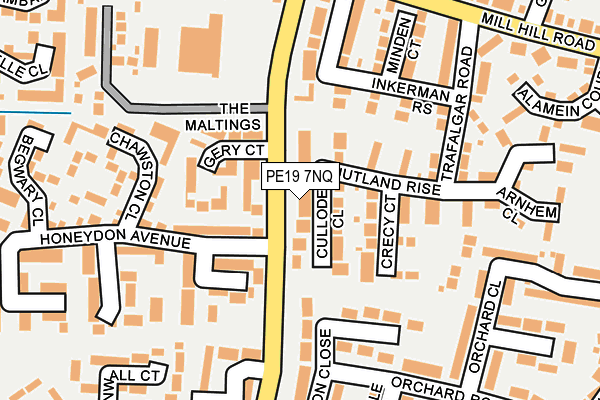 PE19 7NQ map - OS OpenMap – Local (Ordnance Survey)