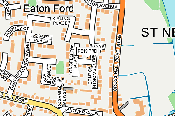 PE19 7RD map - OS OpenMap – Local (Ordnance Survey)