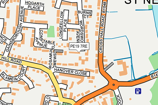 PE19 7RE map - OS OpenMap – Local (Ordnance Survey)