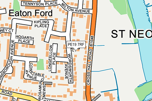 PE19 7RF map - OS OpenMap – Local (Ordnance Survey)