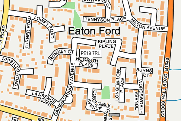 PE19 7RL map - OS OpenMap – Local (Ordnance Survey)