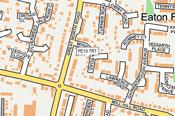 PE19 7RT map - OS OpenMap – Local (Ordnance Survey)