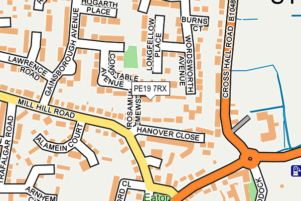 PE19 7RX map - OS OpenMap – Local (Ordnance Survey)