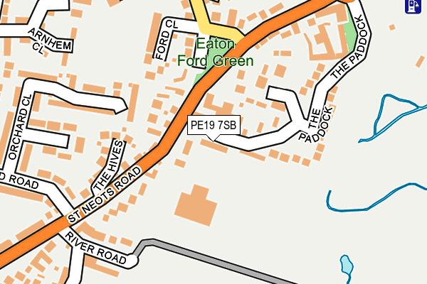 PE19 7SB map - OS OpenMap – Local (Ordnance Survey)