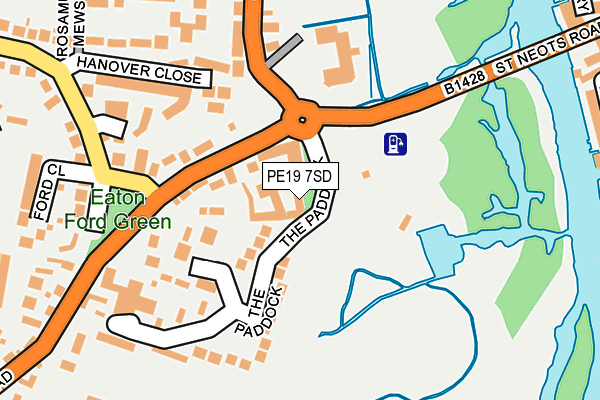 PE19 7SD map - OS OpenMap – Local (Ordnance Survey)