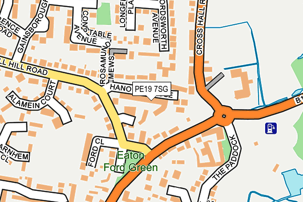 PE19 7SG map - OS OpenMap – Local (Ordnance Survey)