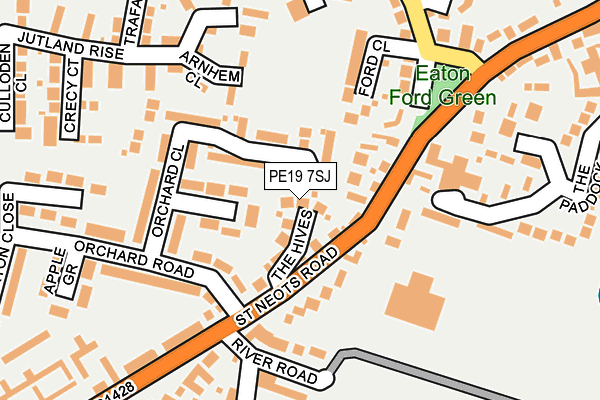 PE19 7SJ map - OS OpenMap – Local (Ordnance Survey)