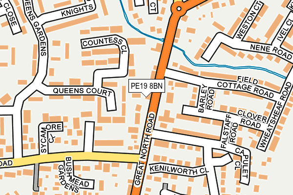 PE19 8BN map - OS OpenMap – Local (Ordnance Survey)