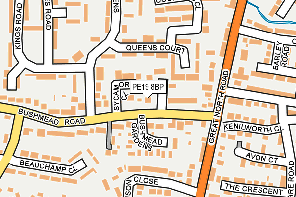 PE19 8BP map - OS OpenMap – Local (Ordnance Survey)