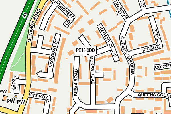 PE19 8DD map - OS OpenMap – Local (Ordnance Survey)