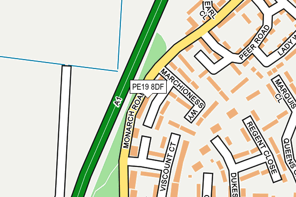 PE19 8DF map - OS OpenMap – Local (Ordnance Survey)